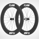 Cerchio Asimmetrico in Carbonio 700C 80x28mm Tubeless con Gancio/Senza Gancio / Tubolare per Bici da Strada